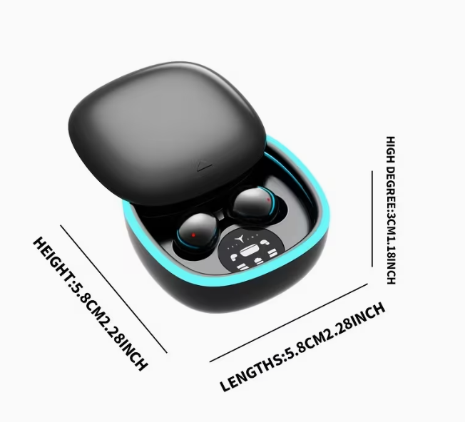 Super Small Wireless Mini Headphones, Mini Invisible Earbuds, Extra-Long Standby Headphones, with High-Definition Microphone, Type-C Charging, Volume Control, Compatible with Mobile Phones, Unisex