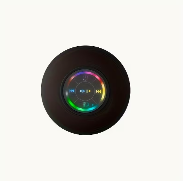 Popular Choice] Portable Wireless Speaker with Suction Cup - USB Rechargeable 2-Hour Playtime Parties Bathroom Travel & Outdoor RGB Lighting Bathroom Suction Cup Wireless Speaker HD Sound Quality
