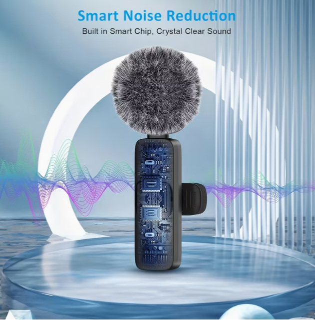 Easter Gift Set of 2 Wireless Lapel Microphones Compatible with Android Phones, Plug-And-Play Lapel Mics with Noise Reduction, Ideal for Video Recording, Interviews, Podcasts, Vlogs, Youtube, And Tiktok, Perfect Gift for Him