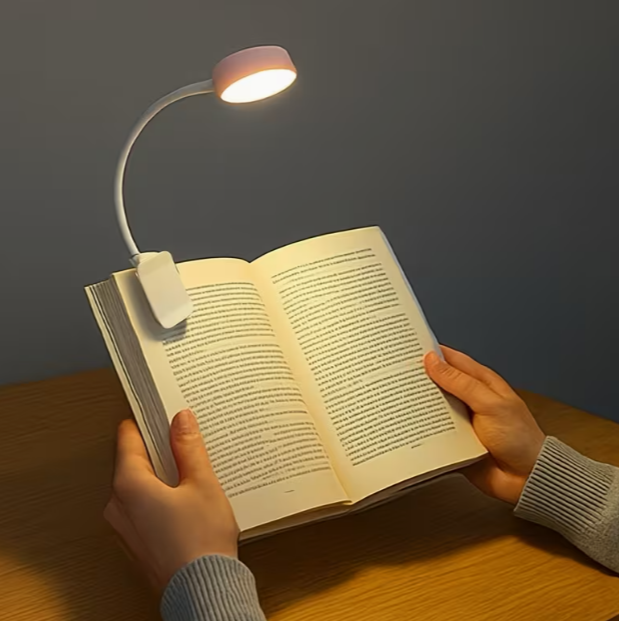 Modern LED Desk Lamp with Switch, USB Rechargeable Clip-On Desk Light, Flexible for Home Use, Portable Reading Lamp Suitable for Bedroom, Living Room, Kitchen