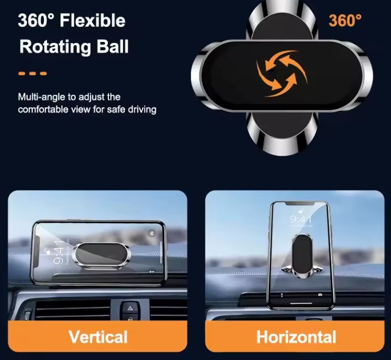 Simple Mini Strip Shape Magnetic Car Phone Holder Car Accessories Magnetic Magnets Markless