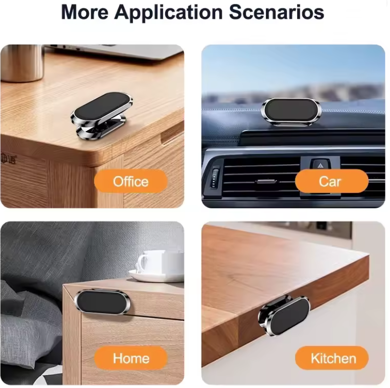 Simple Mini Strip Shape Magnetic Car Phone Holder Car Accessories Magnetic Magnets Markless